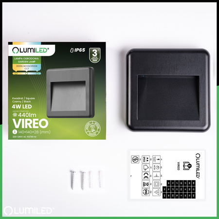 Außen Garten Treppe Wandleuchte CCT 3000-6500K LED 4W IP65 VIREO LUMILED