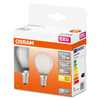 2x LED-Lampe P45 Ball E14 2.5W = 25W 250lm 2700K Warm 300° Retrofit Glühfaden CLASSIC Osram