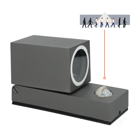 LED-Gartenleuchte QUAZAR 15 LxGU10 IP44 KOBI Grauer Sensor