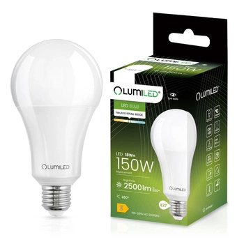 LED Lampen E27, Glühbirne A80 18W = 150W 2500lm 260° 4000K neutral LUMILED