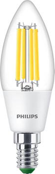 LED-Kerzenlampe E14 B35 2,3W = 40W 485lm 4000K neutrales Filament PHILIPS Ultra effizient