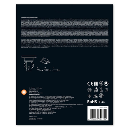 Solar-Gartenwandleuchte LED-Fassadenleuchte 6W Schwarz ENDURA STYLE LEDVANCE