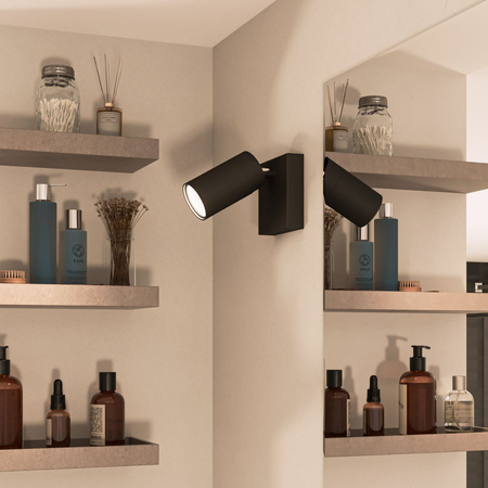 Wandleuchte GU10 Wandleuchte IP44 Schwarz Kosipo Philips