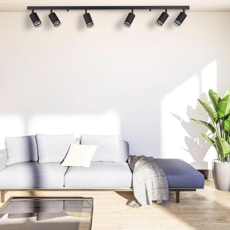 Wand- und Deckenstrahler Leuchte 6x GU10 Schwarz PARIS Sanico Goldlux