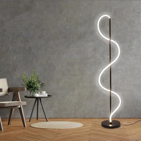 LED Stehleuchte Stehend 36W 4300lm 4000K Neutral Schwarz Emma Sanico Goldlux