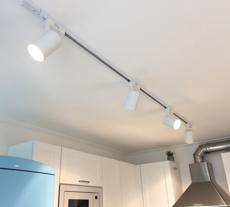 Stromschiene weiße Dreiphasen-Aluminiumschiene für Stromschienenstrahler 100 cm