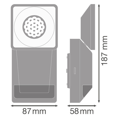 LED-Flutlicht 8W 750lm 4000K IP55 Weiß mit Bewegungs- und Dämmerungssensor LEDVANCE Pro Spot Endura