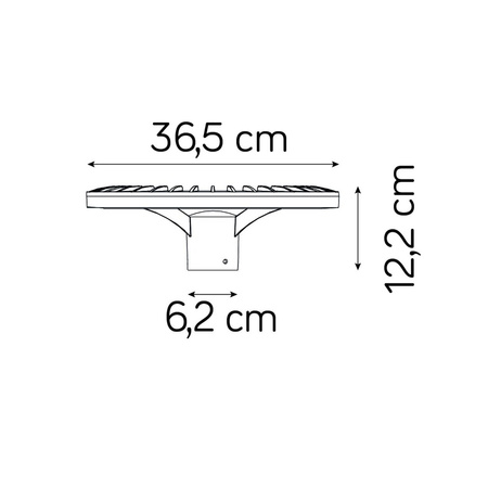 Kopfschirm für Gartenleuchte STER 44W 4000K IP65 Su-Ma