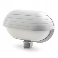 FRODA Gartenwandleuchte E27 IP44 mit PIR-Sensor Weiß