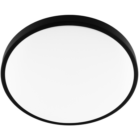 LED Decke Plafond Aufputz 24W 4000K CELIS Rund IP44 Schwarz Ring ALS LUMILED