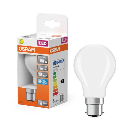 LED-Glühbirne A60 B22d 5.9W = 60W 806lm 6500K Kalt 300° STAR CLASSIC Osram