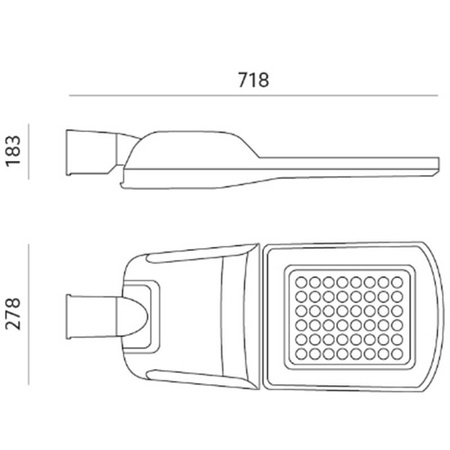 LED-Straßenleuchte New Street Road Fixture 100W 17000lm 4000K KOBI