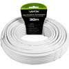 Antennen Koaxialkabel Kupfer Gel CU Terrestrisch 4K Full HD Weiß 30M VAYOX