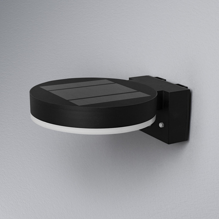 Solar-Gartenwandleuchte LED-Fassadenleuchte 6W Schwarz Rund ENDURA STYLE LEDVANCE
