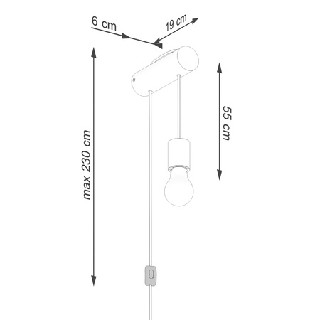 Hängelampe E27 Naturholz Weiß Nimbi Peach Puff SL.1644 Sollux