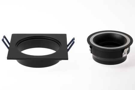 Einbaustrahler GU10, Einbauspot HALOGEN Quadrat Schwarz CLARO LUMILED