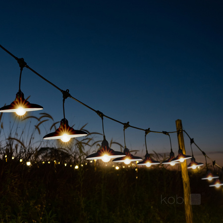 Lampenschirm für Girlande Set CRETE LS M2 Schwarz Metall 5 Stück Kobi