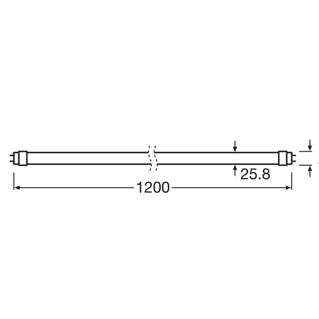 LED-Leuchtstoffröhre G13 T8 15W = 36W 1150lm 2500K Warm 100° 120cm LED TUBE EM FLUORA Osram
