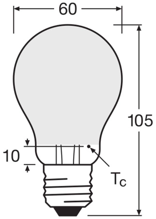 LED-Lampe E27 A60 4.2W = 40W 470lm 2700K Warm 300° BASE Osram