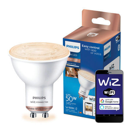 LED-Lampe GU10 4.7W = 50W 2700-6500K SMART WiFi Philips WiZ