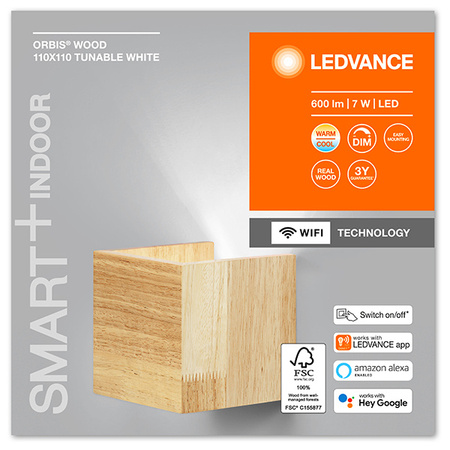 SMART+ WIFI Wandleuchte Smarte Wandleuchte 7W ORBIS SWAN WOOD LEDVANCE