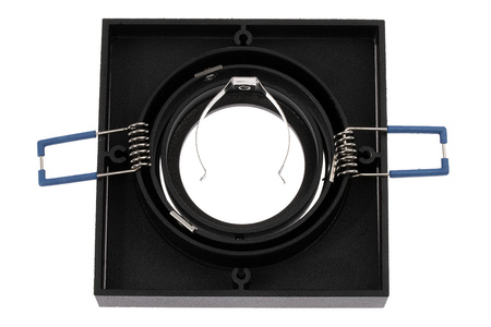 HALOGEN Einbaustrahler Tuba Spot, beweglich GU10 Quadrat Schwarz 20mm MIDI + LED GU10 6W 4000K LUMILED