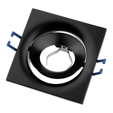 Halogen-Deckeneinbauleuchte quadratisch beweglich Schwarz GU10