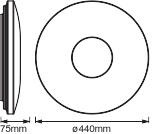 Aufbau LED Deckenleuchten 32W 3000K Warm mit Bewegungs- und Dämmerungssensor 44cm rund ORBIS LEDVANCE
