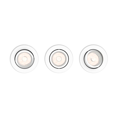 3x Halogen-Steckleuchte ENNEPER GU10 rund beweglich weiß PHILIPS
