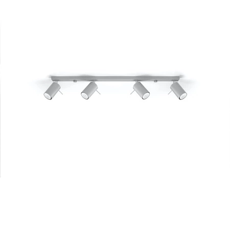 Anbauleuchte RING 4L 4xGU10 Reflektor Halogen Beweglich Minimalistisch Grau SOLLUX
