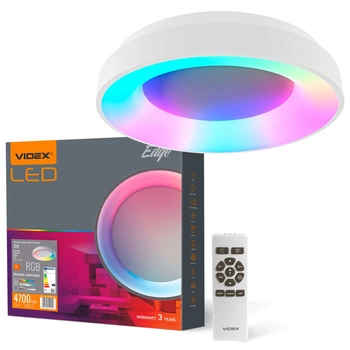 LED Plafond Deckenleuchte Aufbauleuchte 72W 7500lm 2700-6000K CCT + RGB Weiß Dimmbar + EDGE Fernsteuerung Videx
