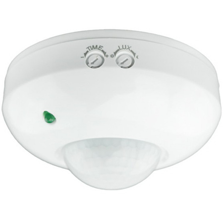 PIR 360° Bewegungs- und Dämmerungssensor 6m Decke Weiß