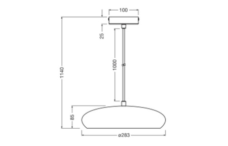 Dekorative Decke Pendelleuchte E27 Überhang Weiß Dekor Ledvance