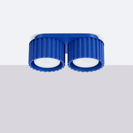 Anbauleuchte 2x GX53 Aluminium Blau Ultramarin Aura Deep Space SL.1813 Sollux