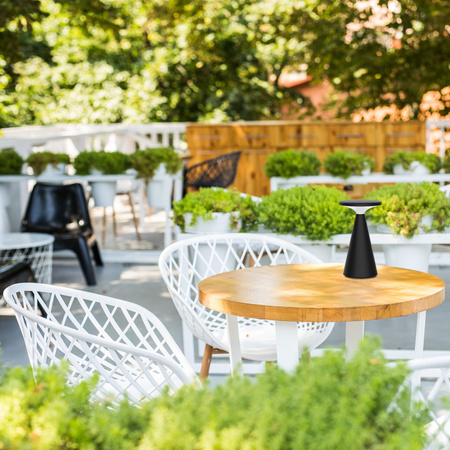 Dekorative LED-Tischlampe für den Außenbereich 1.8W 160lm 2700K Warm Black IP44 Dimmbar Paros Sanico Goldlux