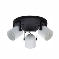 SPECTRA BLACK/WHITE Bewegliche Deckenanbauleuchte Schwarz/Weiß Modern 3xE27 3491 TK Lighting