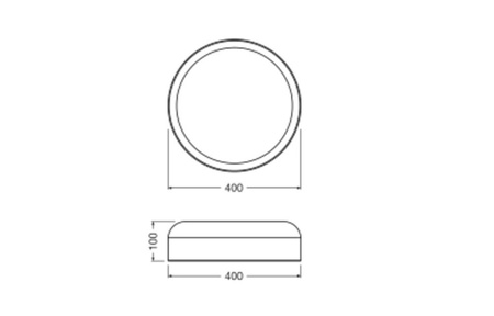 LED Plafond Deckenleuchte 18W 750lm 3000K Warm Brown 40cm Dekor Ledvance