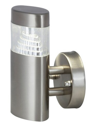 Gartenlampe LED Elevation Wandleuchte DETROIT 6W 4000K IP44 Chrom Satin RABALUX