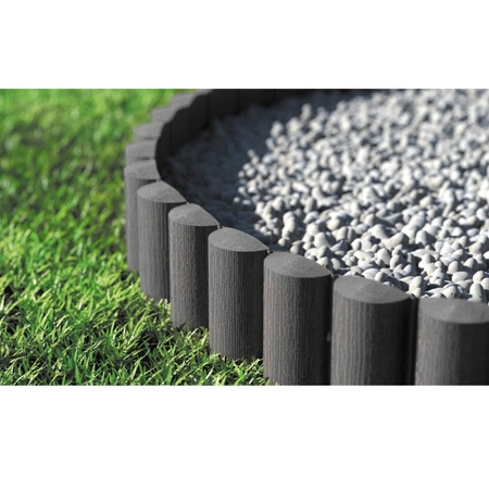 Garten Palisade Zaun Grenze Rasen Einfassung 4 ECO Graphit 2.4m Stark Frostfest CELLFAST