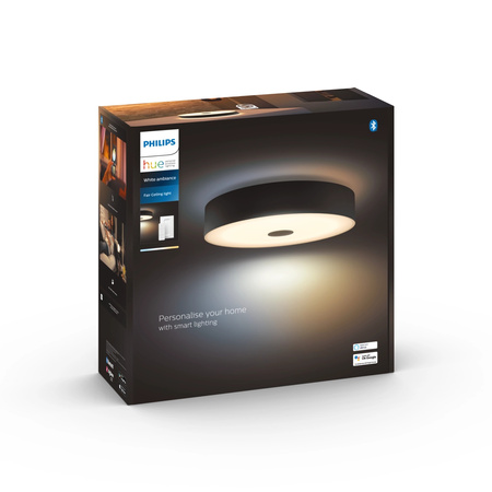 LED Plafond Deckenleuchte FAIR Schwarz 25W CCT PHILIPS HUE Bluetooth Zigbee + Dimmschalter