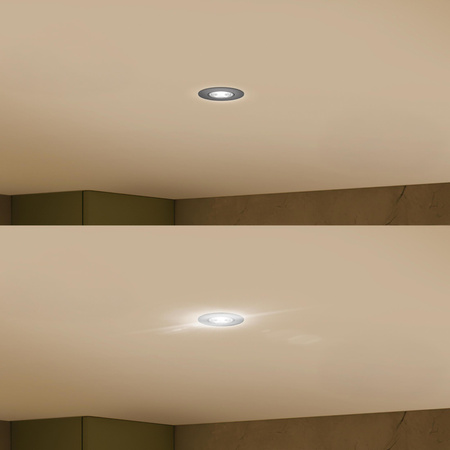 LED-Einbauleuchte 5W 550lm 4000lm Neutral Neutral Beweglich Rund Schwarz Dimmbar 3-STEP SceneSwitch Koriander Philips