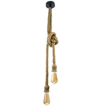 ROPE Hänge-Deckenleuchte 2xE27 ROPE LOFT Vintage - GOLDLUX (Polux)