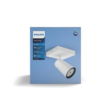 LED-Deckenleuchte PAISLEY GU10 Reflektor bewegliche Leuchte Weiß PHILIPS