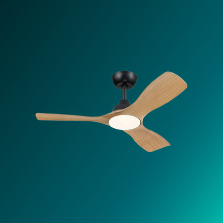 Deckenventilator 28W LED-Deckenleuchte 24W 2650lm 3000/4300/6500K CCT Schwarz Braun + Pilot Olas Philips