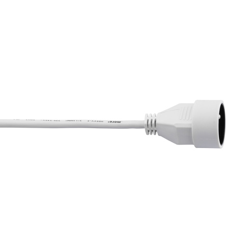 Stromverlängerungskabel Steckdose mit Erdung 1,5 m 3 x 1mm 13 A weiß ECOLIGHT