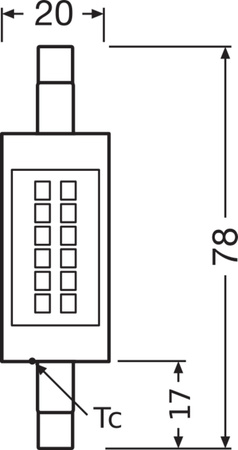 LED-Lampe R7s 78mm 7W 806lm 2700K Warm 300° OSRAM