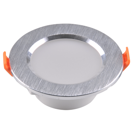Deckeneinbauleuchte ZOE LED 4.8W 4000K ZOE Round Mesh weiß + Ring silber gebürstet