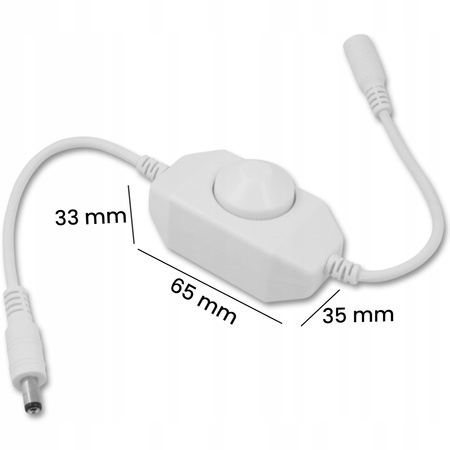 Dimmer für LED-Streifen manueller Controller 6 A 12 – 24 V WEISS