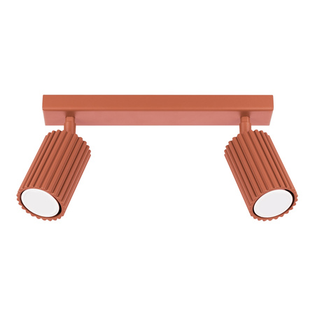 Tuba Spot Reflektor Deckenleuchte 2x GU10 Ocker Rot Carbon Deep Space SL.1637 Sollux