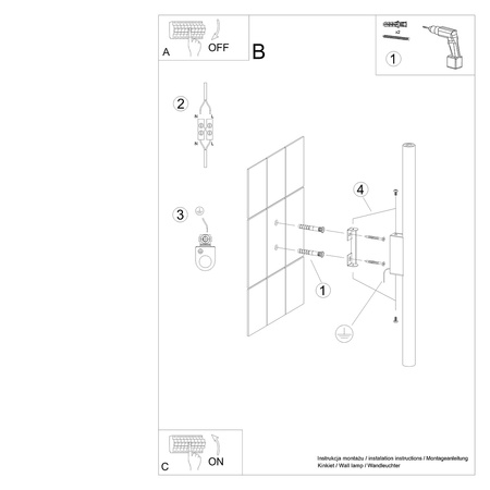 Wandleuchte PASTELO 2 2xG9 Weiß Modern SOLLUX